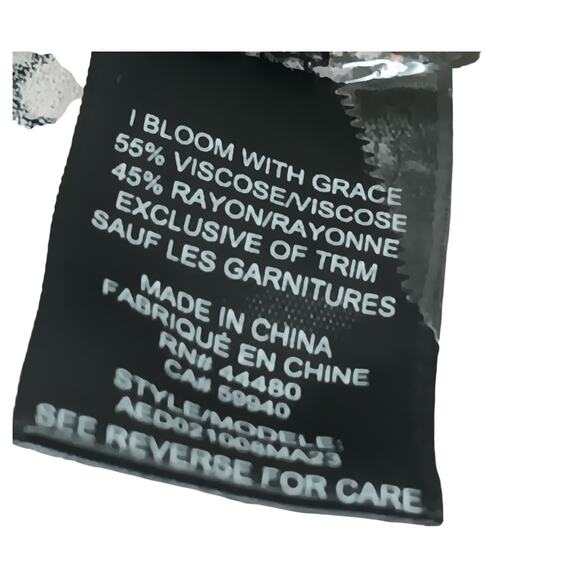 AFRM Womens Crepe Tiered Fit & Flare Mini Dress XS Noir Wildflower Floral NWT - Picture 15 of 15